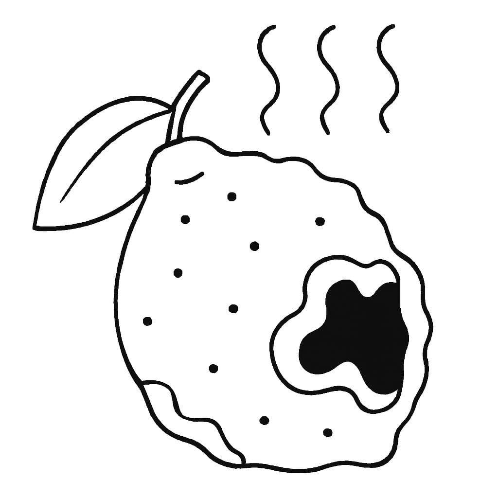 Fise de colorat cu Desenează Lămâie imprimabil pentru copii