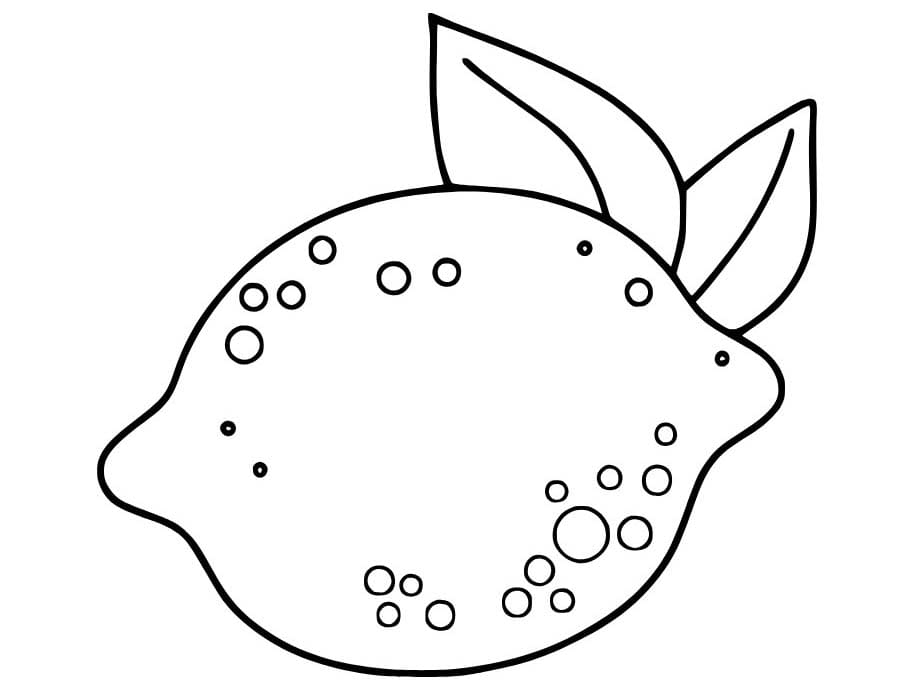 Fise de colorat cu Desenează Lămâie imprimabil simplu