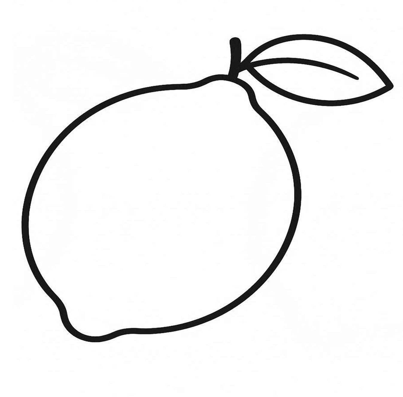 Fise de colorat cu Desenează Lămâie imprimabil uşor