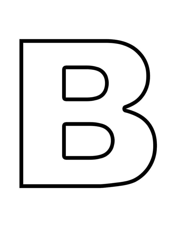 Planse de colorat cu Litera B
