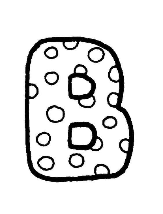 Fise de colorat cu Desenează Litera B imprimabil pentru copii