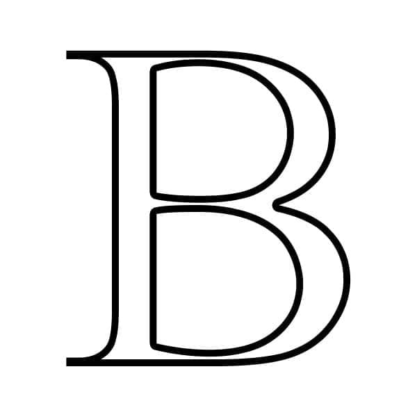 Fise de colorat cu Desenează Litera B uşor