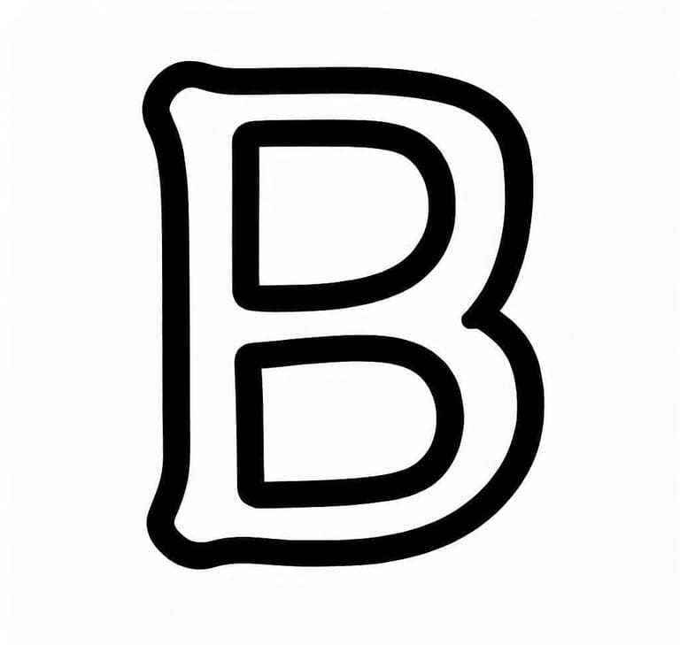 Fise de colorat cu Desenează Litera B