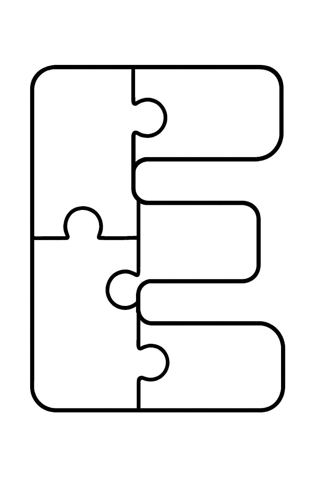 Fise de colorat cu Desenează Litera E uşor