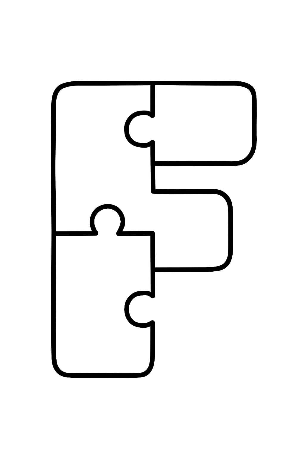 Fise de colorat cu Desenează Litera F gratuit pentru copii