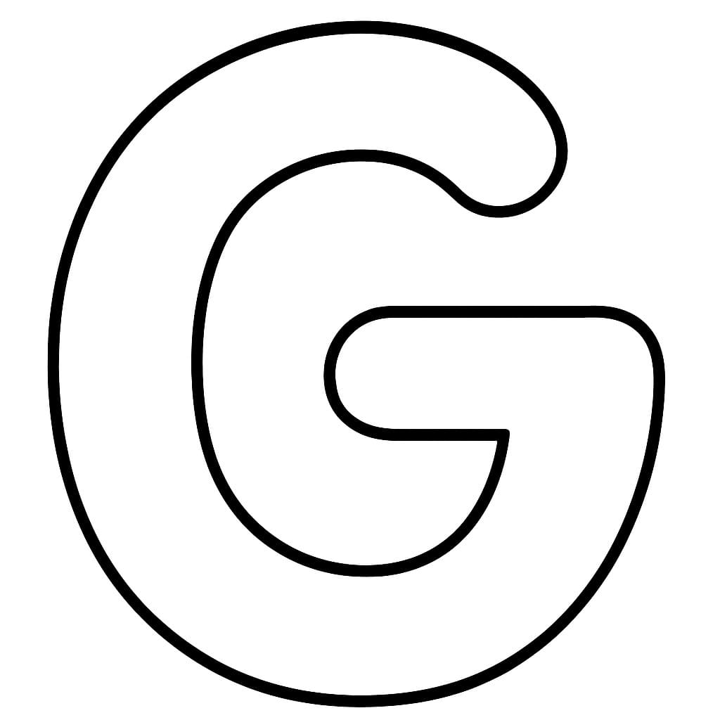 Fise de colorat cu Desenează Litera G imprimabil