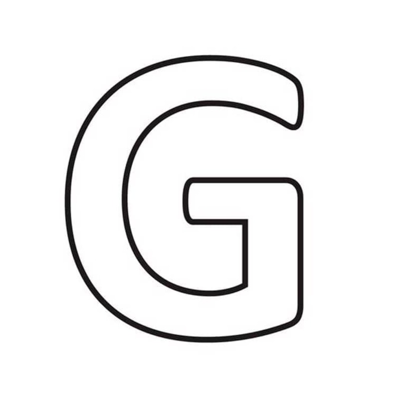 Fise de colorat cu Desenează Litera G la copii