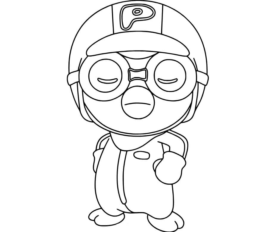 Fise de colorat cu Desenează Pororo 2