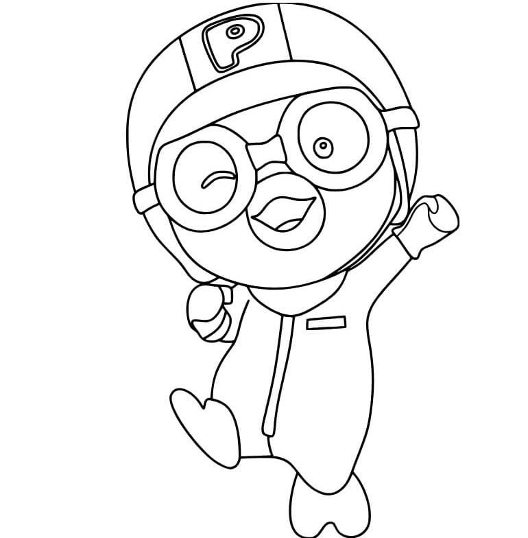 Fise de colorat cu Desenează Pororo 4