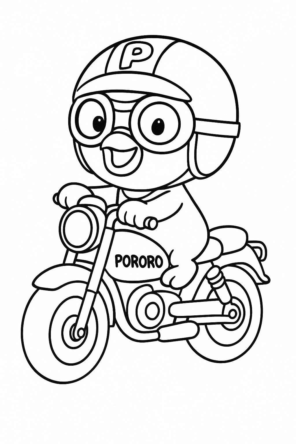 Fise de colorat cu Desenează Pororo gratuit pentru copii