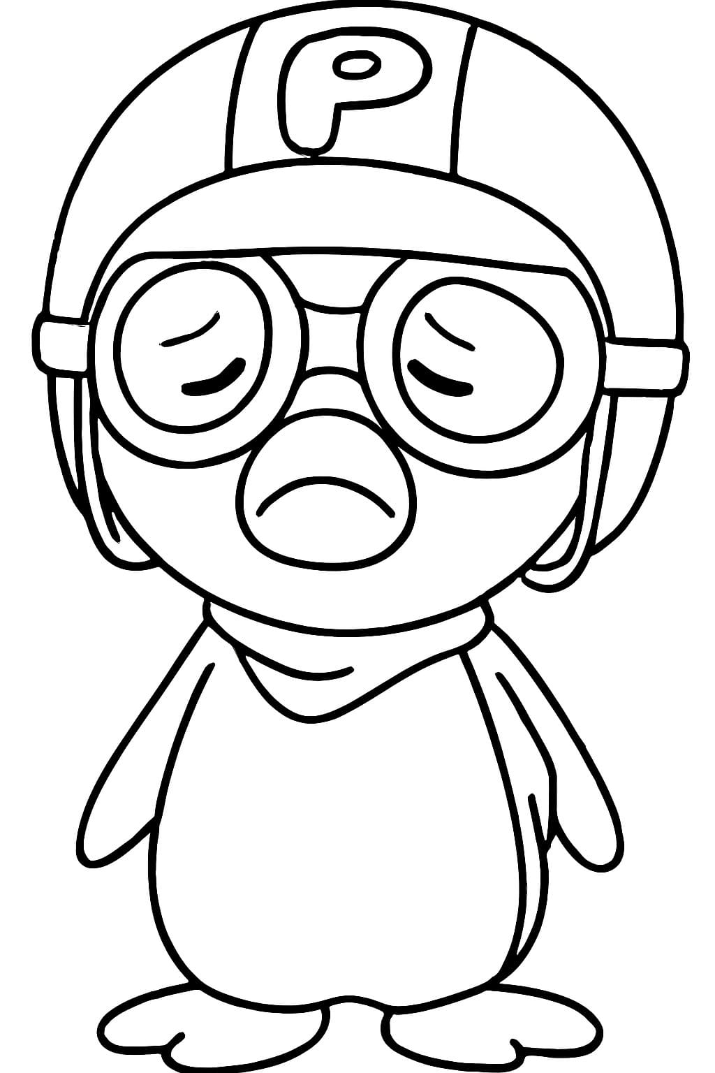 Fise de colorat cu Desenează Pororo la copii