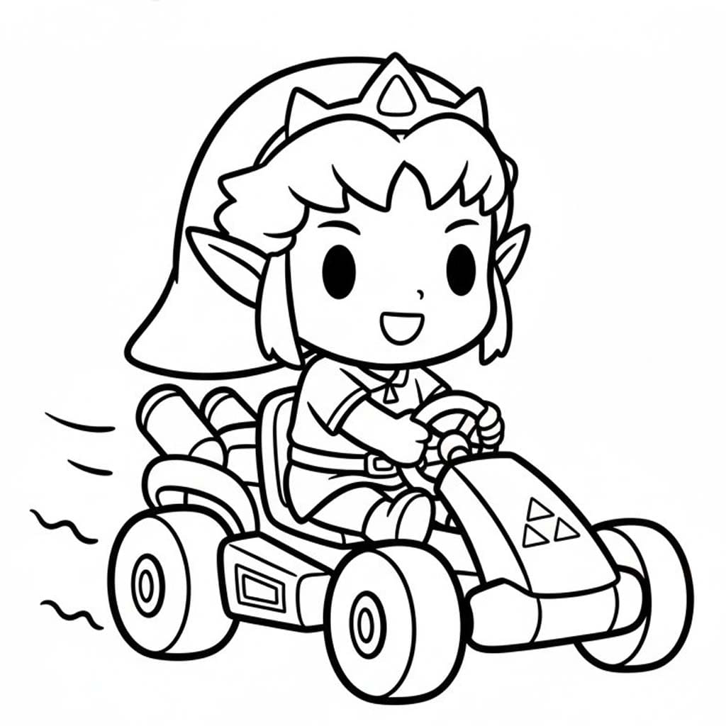 Fise de colorat cu Desenează Zelda 3