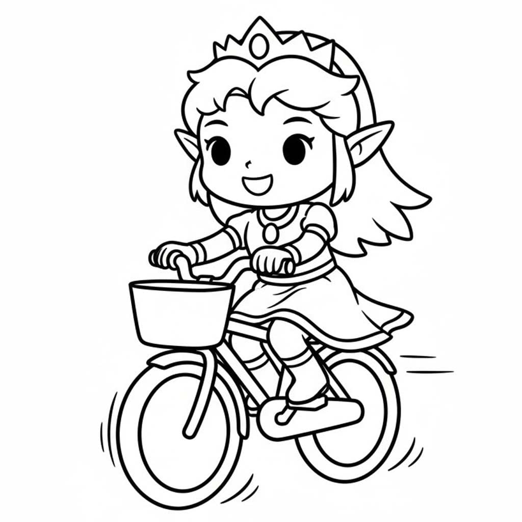 Fise de colorat cu Desenează Zelda 5