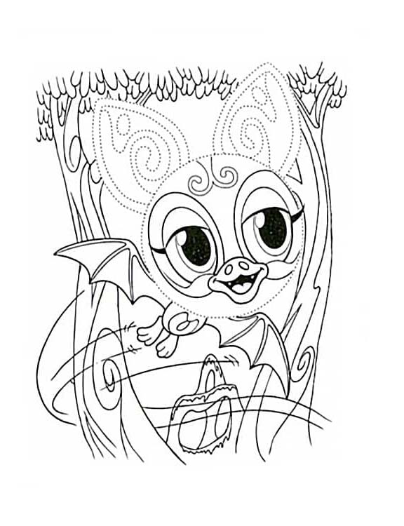 Fise de colorat cu Desenează Zoobles imprimabil bazic