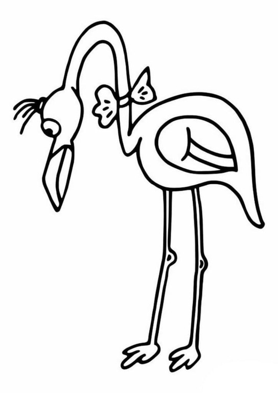 Fise de colorat cu Flamingo gratuit pentru copii