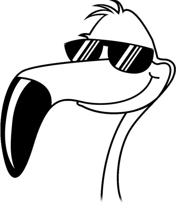 Fise de colorat cu Flamingo