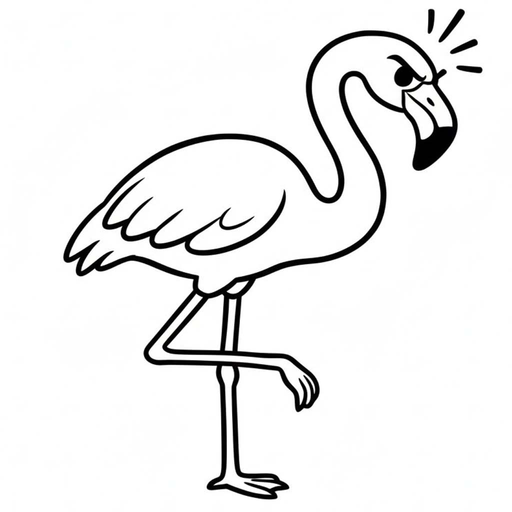 Fise de colorat cu Flamingo gratuit