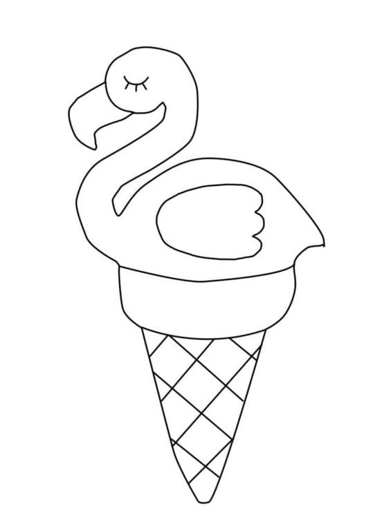 Fise de colorat cu Flamingo imprimabil uşor