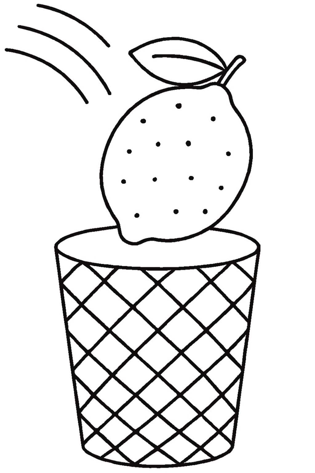 Fise de colorat cu Lămâie 1