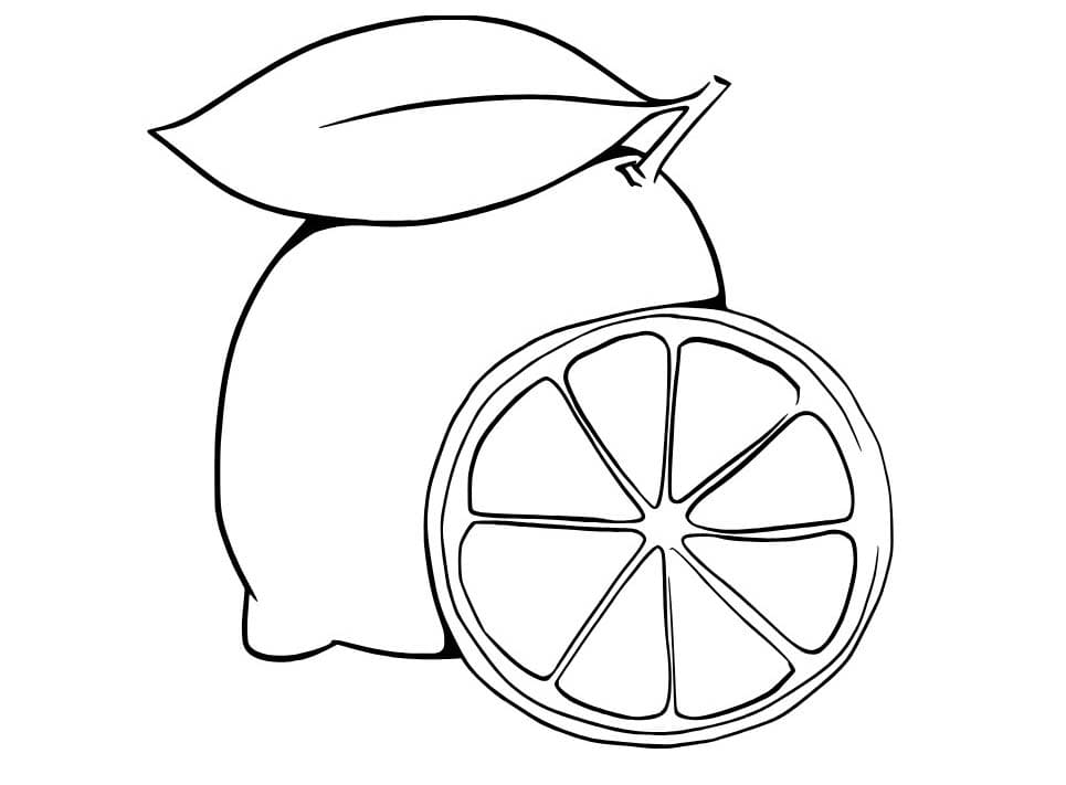 Fise de colorat cu Lămâie 3