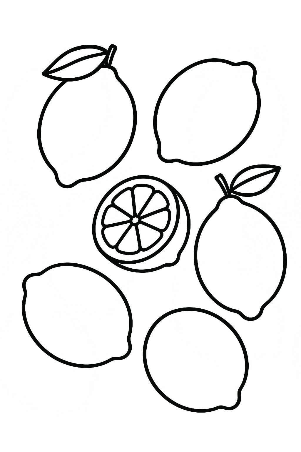 Fise de colorat cu Lămâie 4