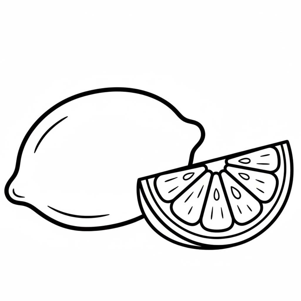 Fise de colorat cu Lămâie 5