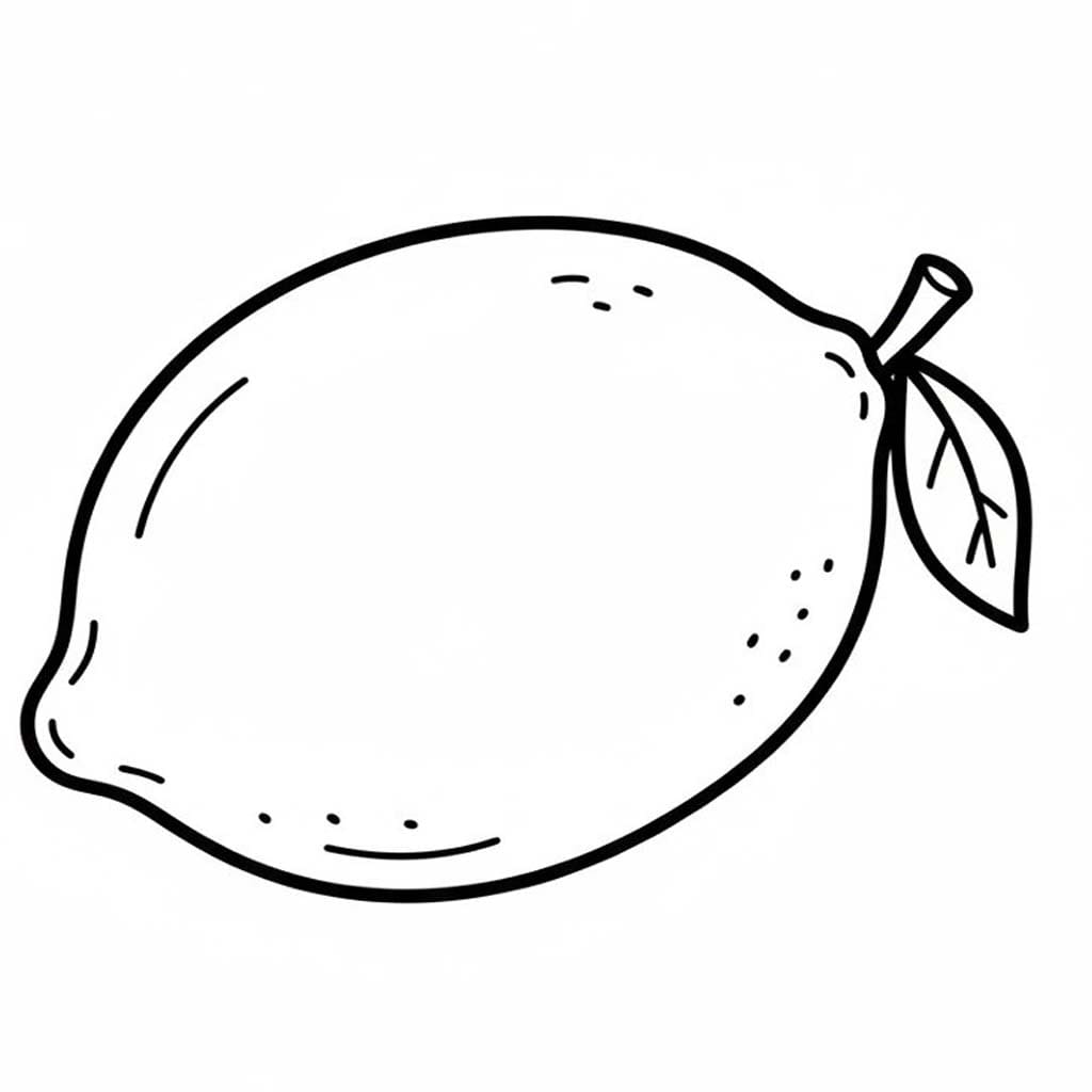 Fise de colorat cu Lămâie gratuit simplu