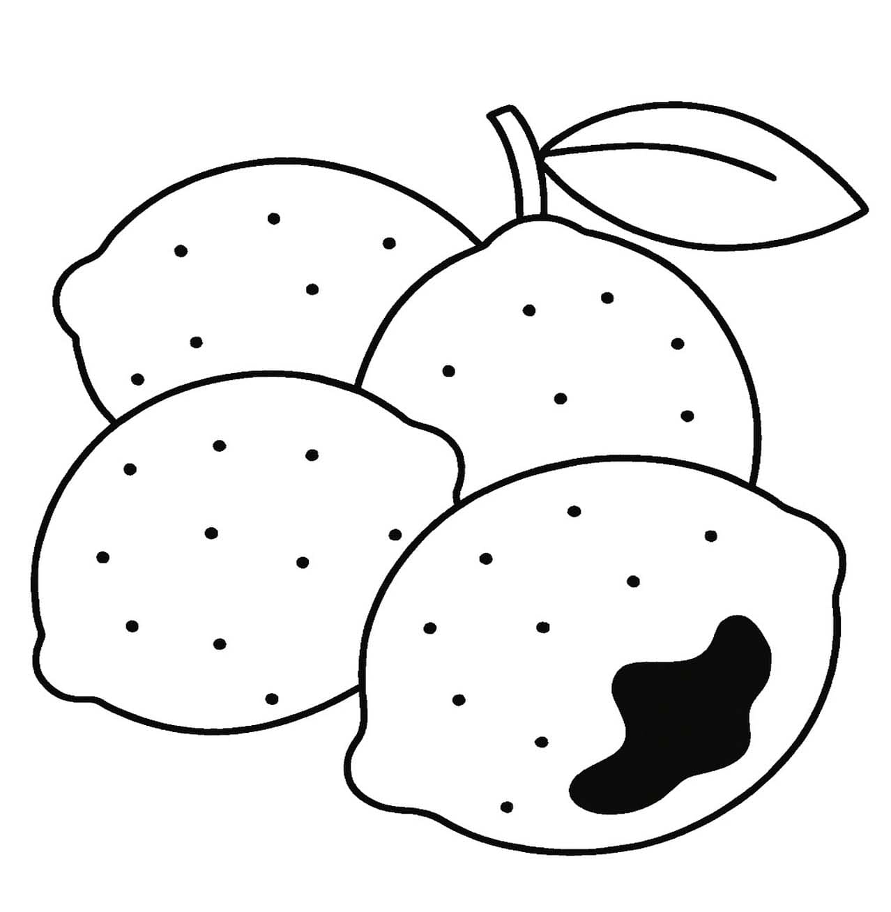 Fise de colorat cu Lămâie gratuit