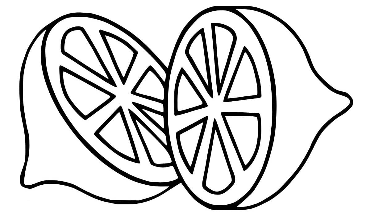 Fise de colorat cu Lămâie imprimabil gratuit bazic