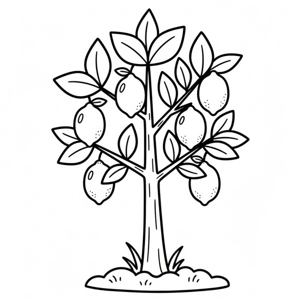 Fise de colorat cu Lămâie pentru copii