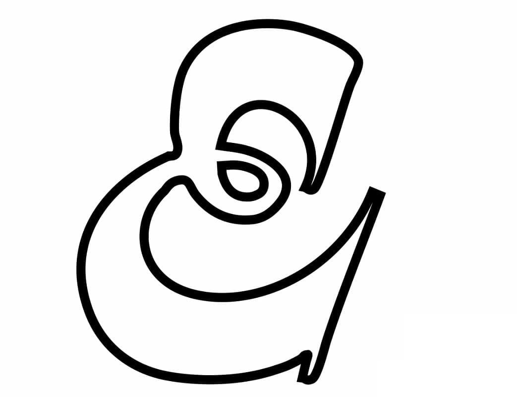 Fise de colorat cu Litera E bazic la copii