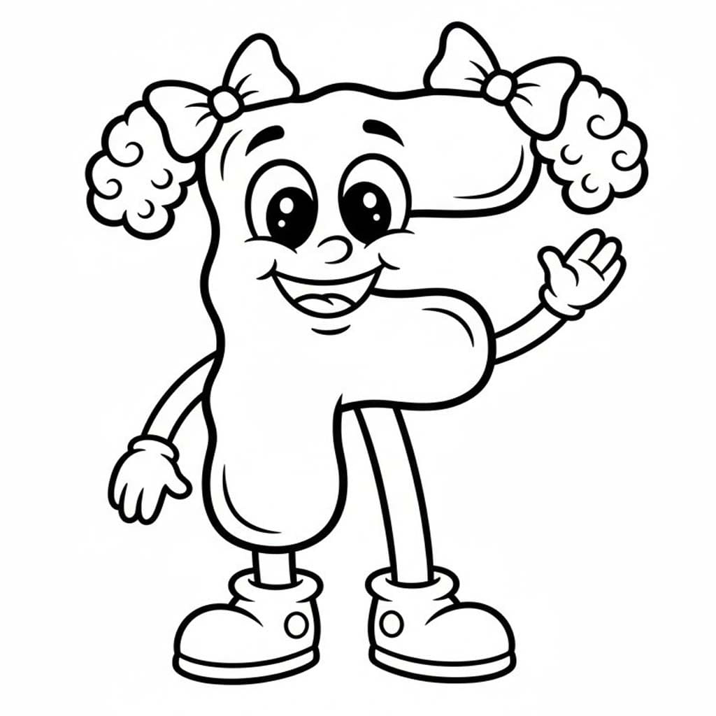 Fise de colorat cu Litera F gratuit