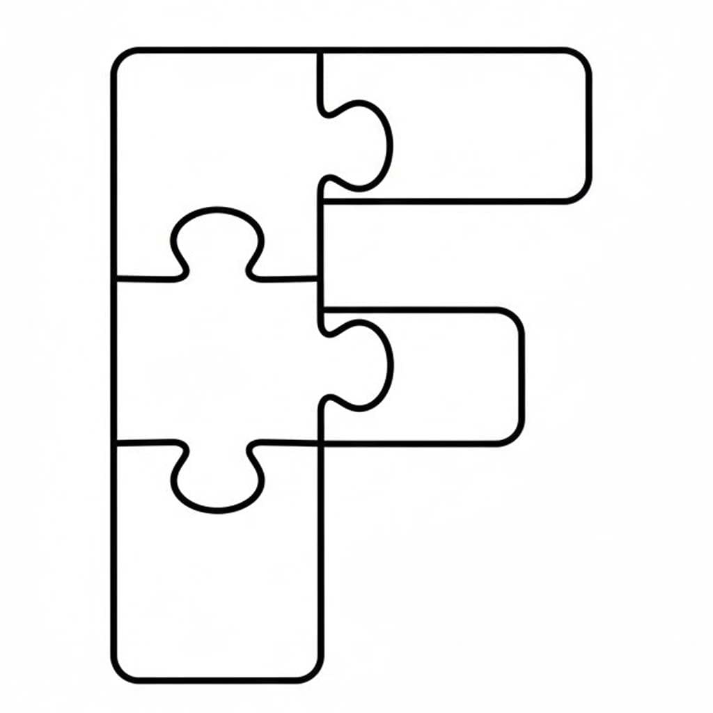 Fise de colorat cu Litera F imprimabil