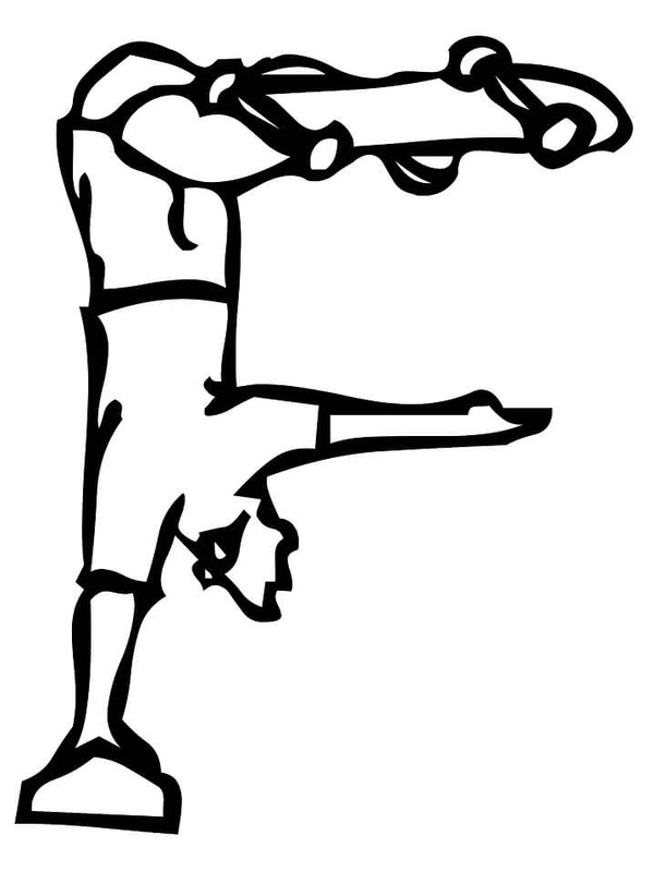 Fise de colorat cu Litera F pentru copii