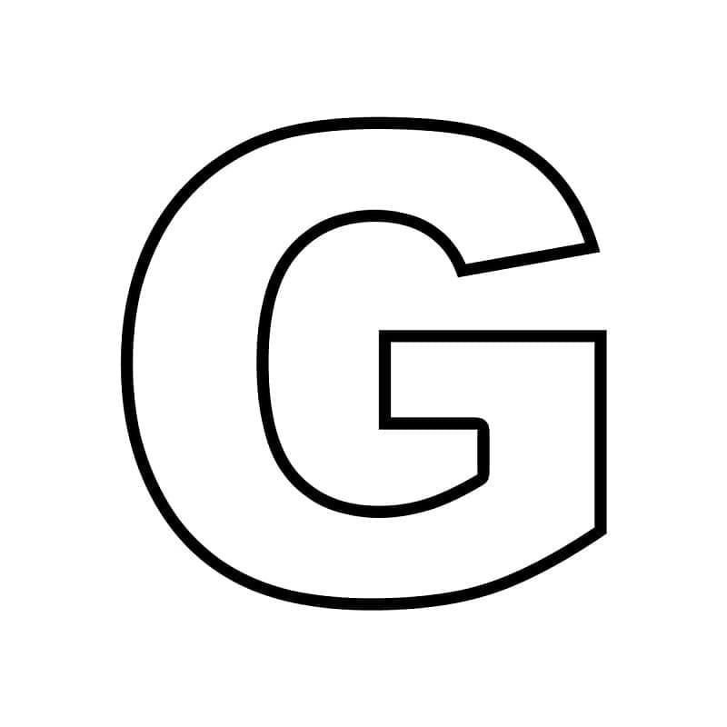 Fise de colorat cu Litera G pentru copii