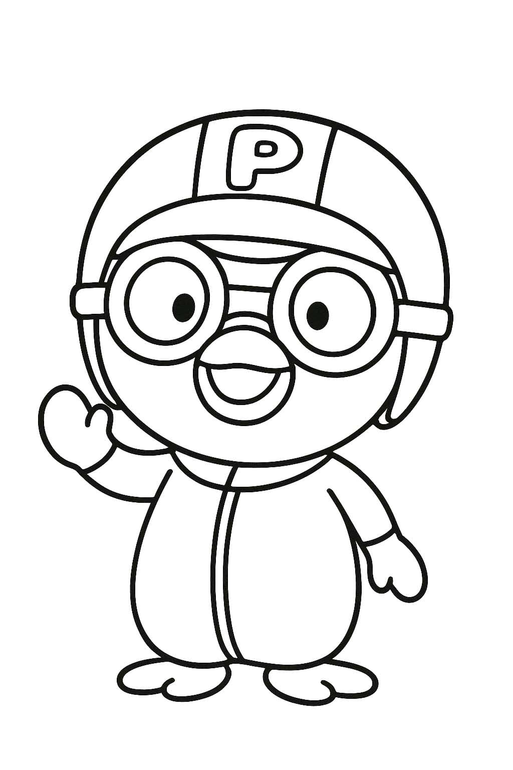 Fise de colorat cu Pororo gratuit imprimabile pentru copii