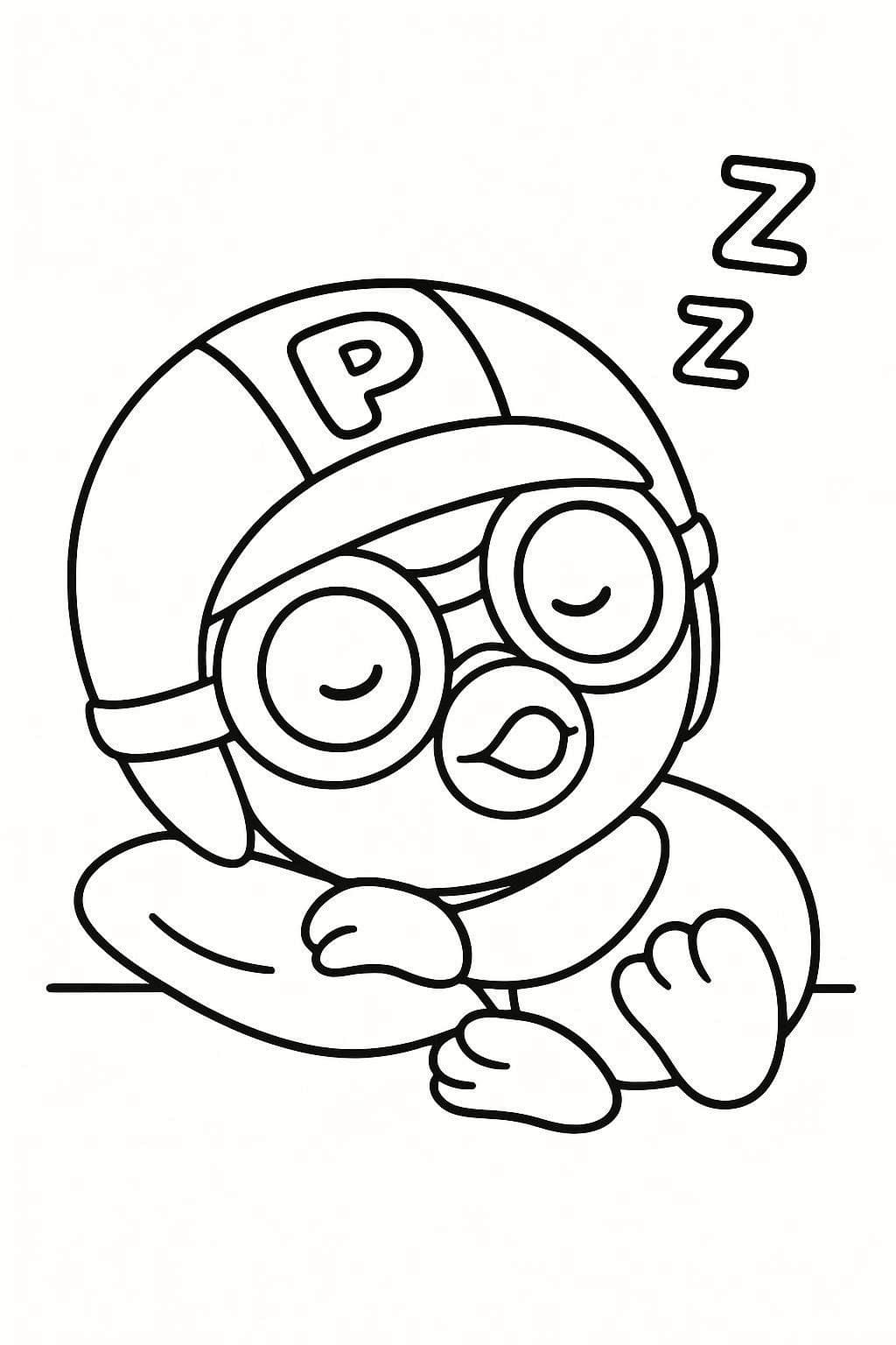 Fise de colorat cu Pororo imprimabil gratuit