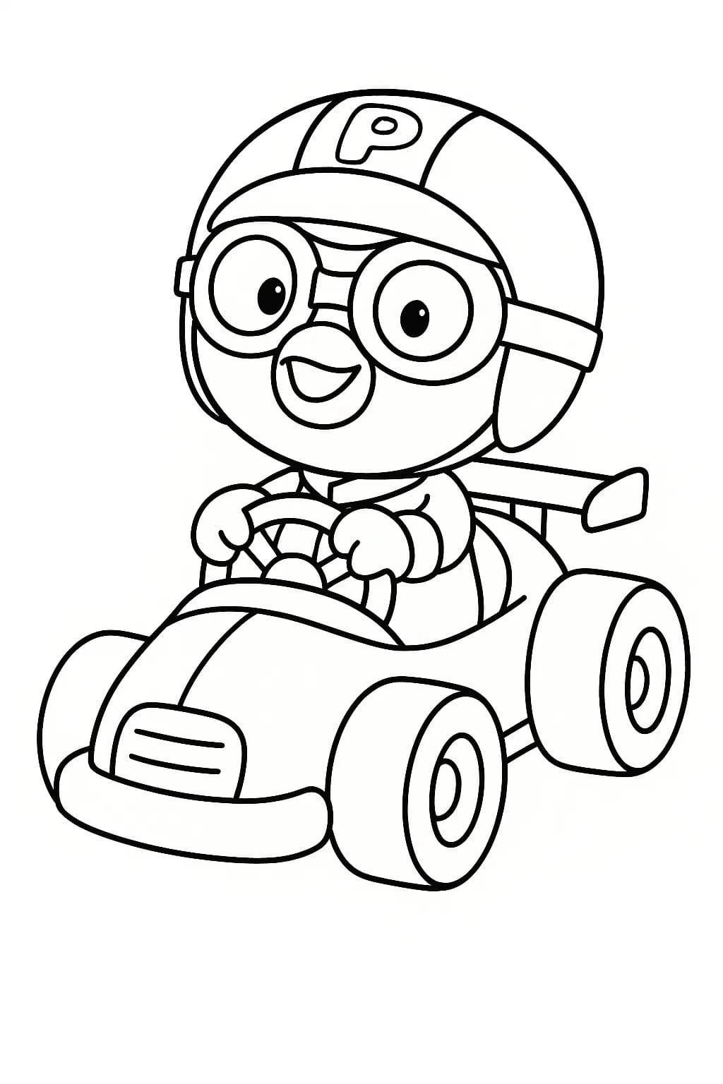 Fise de colorat cu Pororo imprimabile pentru copii