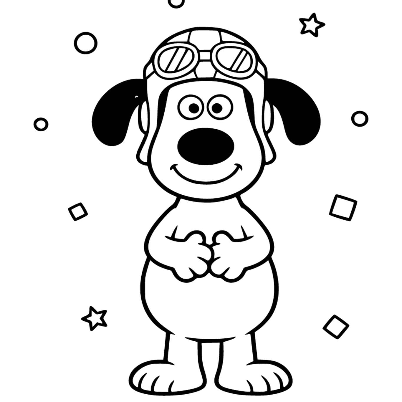 Fise de colorat cu Wallace și Gromit imprimabil gratuit