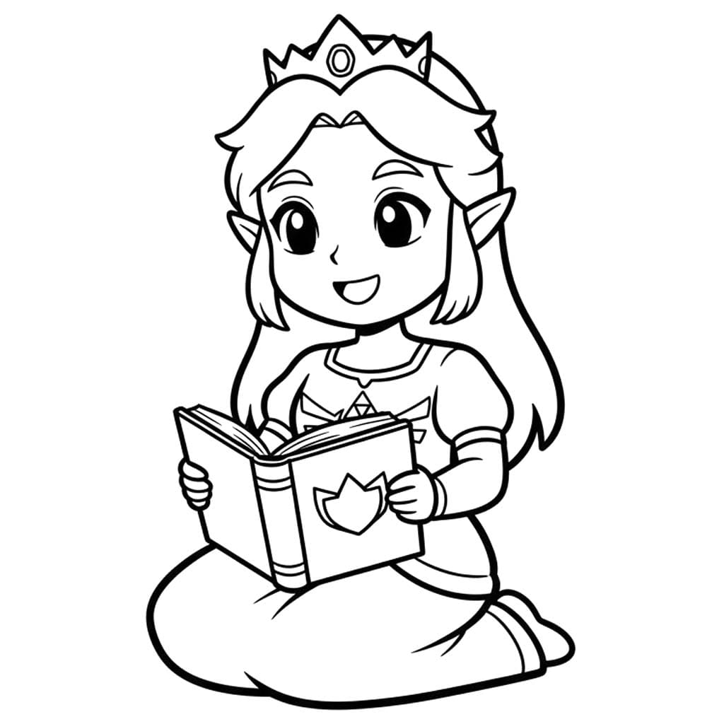 Fise de colorat cu Zelda gratuit