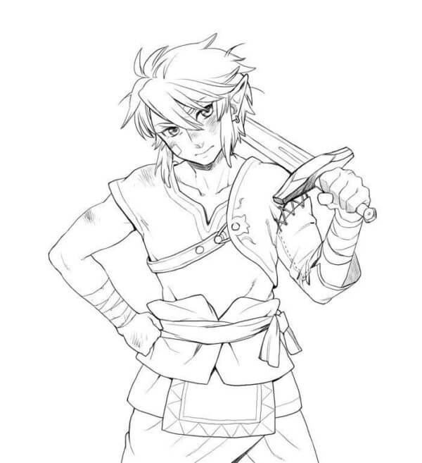 Fise de colorat cu Zelda imprimabil uşor