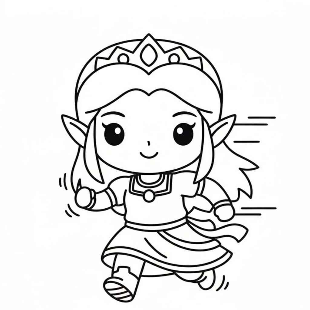 Fise de colorat cu Zelda imprimabil
