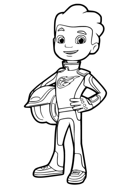 Fise de colorat cu Desenează Blaze și mașinile uriașe imprimabil gratuit simplu