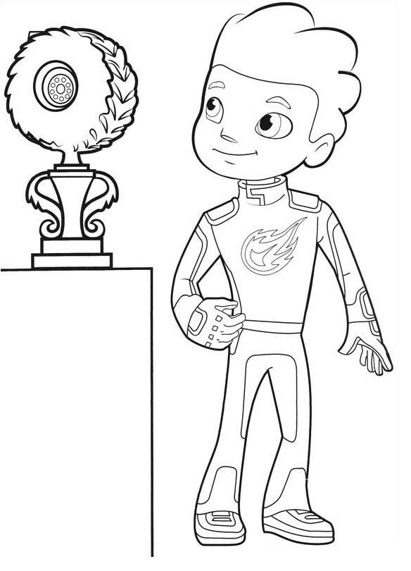 Fise de colorat cu Desenează Blaze și mașinile uriașe imprimabil gratuit