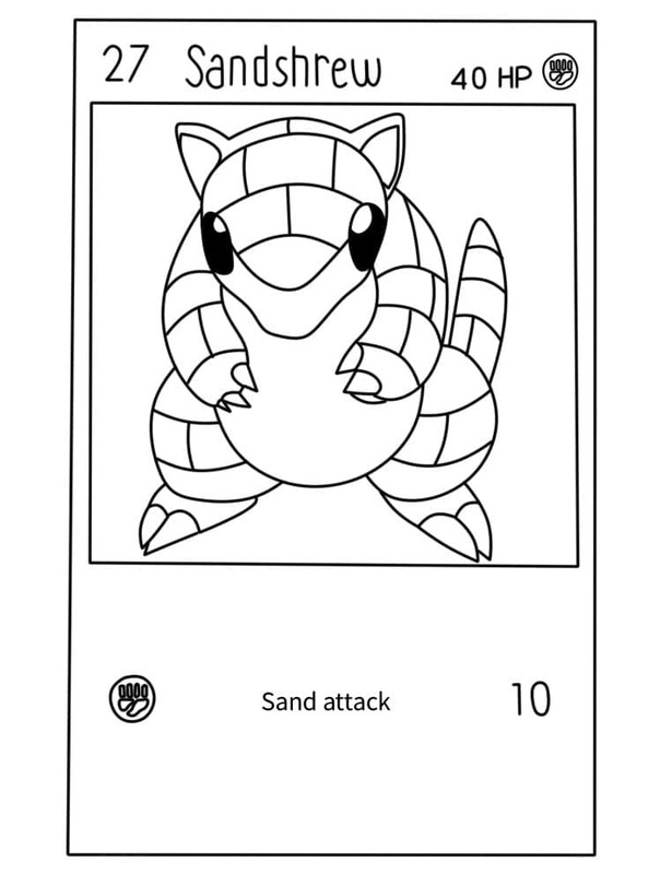 Fise de colorat cu Desenează Carte Pokemon Sandshrew