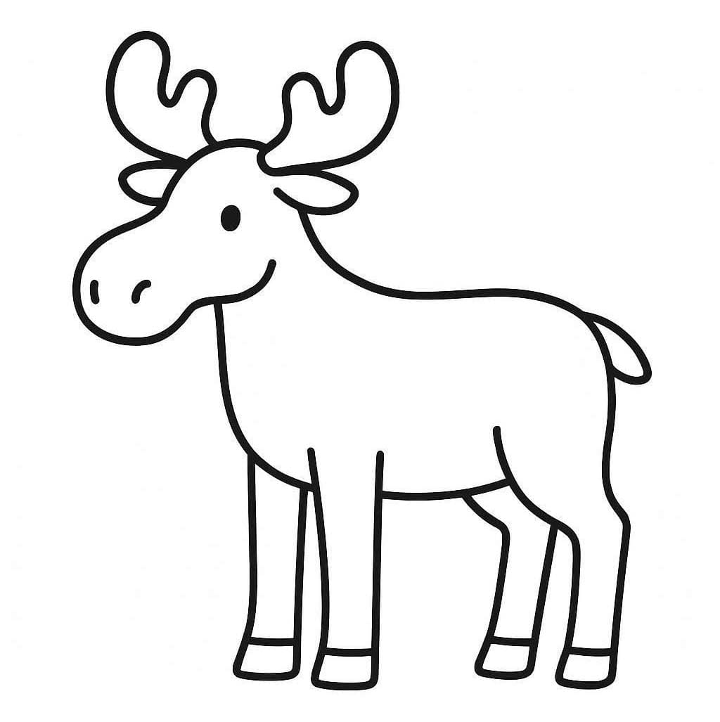 Fise de Colorat cu Desenează Elan bazic la copii