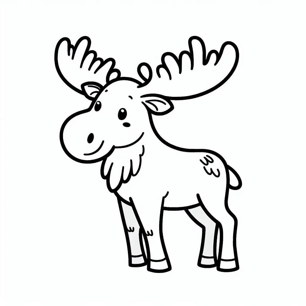 Fise de Colorat cu Desenează Elan gratuit bazic