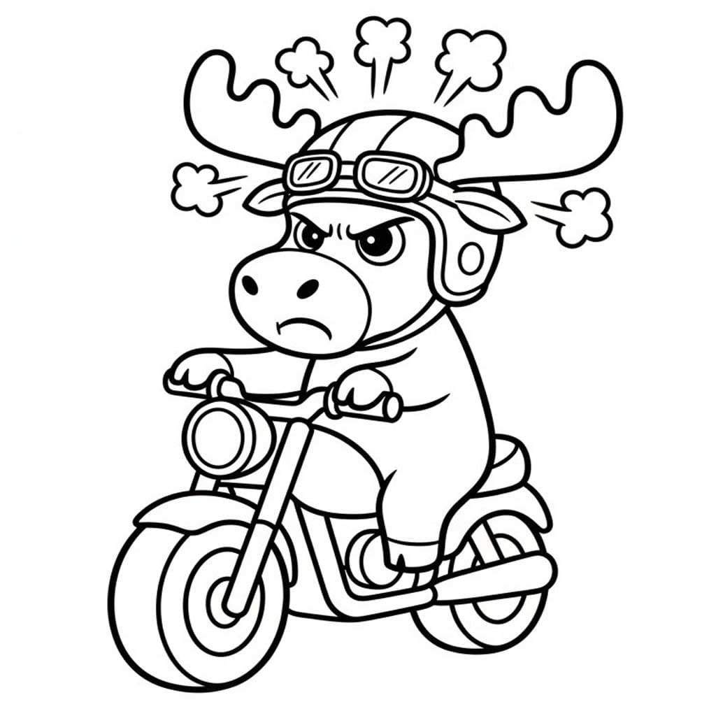 Fise de Colorat cu Desenează Elan gratuit pentru copii