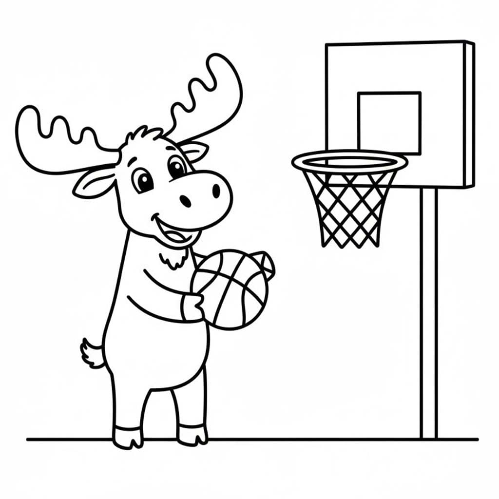 Fise de Colorat cu Desenează Elan imprimabil gratuit bazic