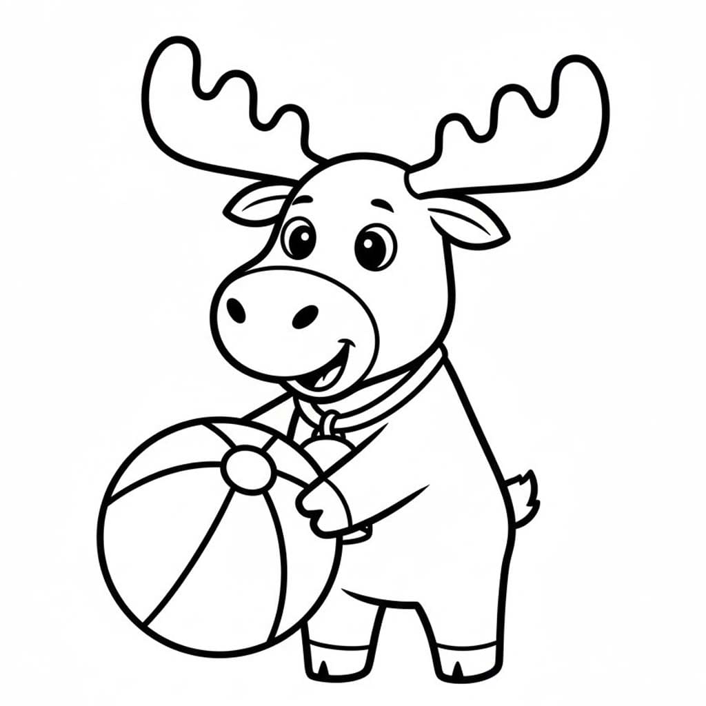 Fise de Colorat cu Desenează Elan imprimabil pentru copii